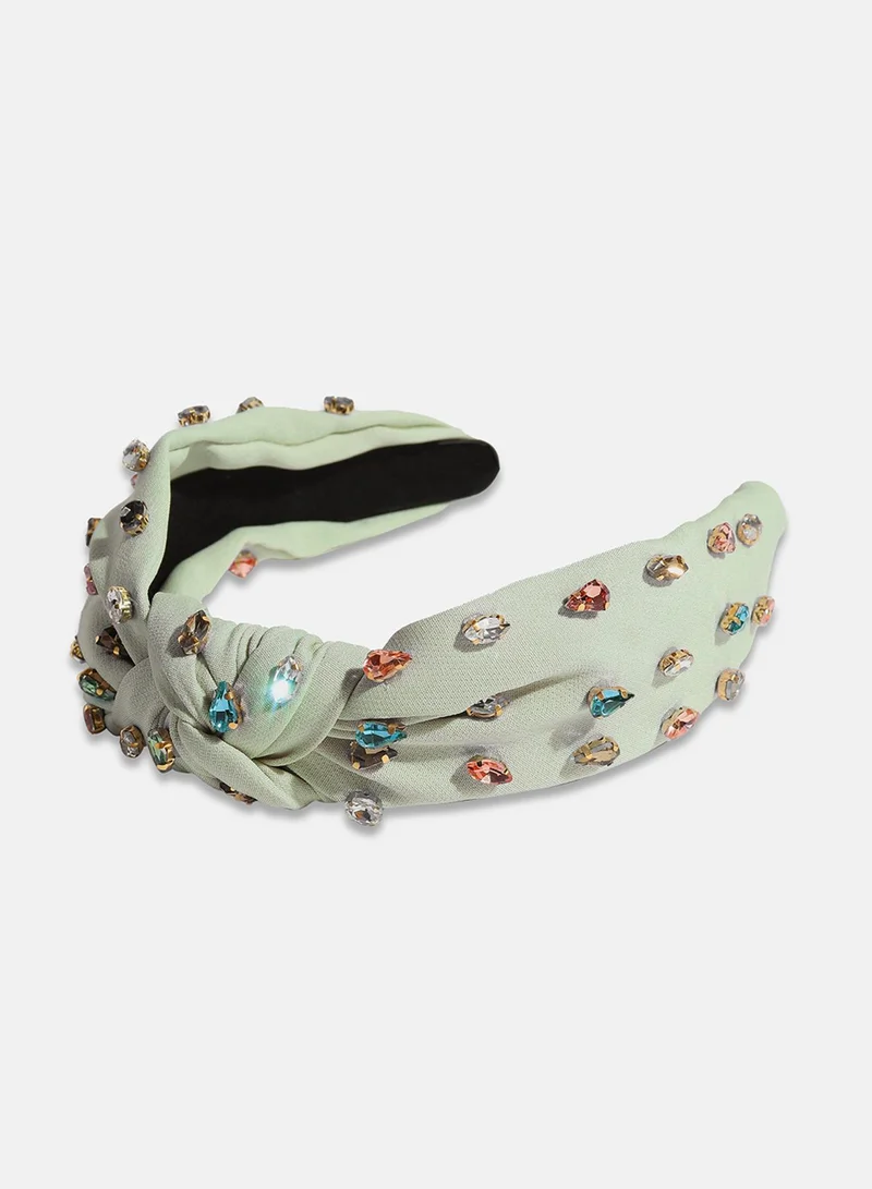 SOHI Crystal Knot Hairband