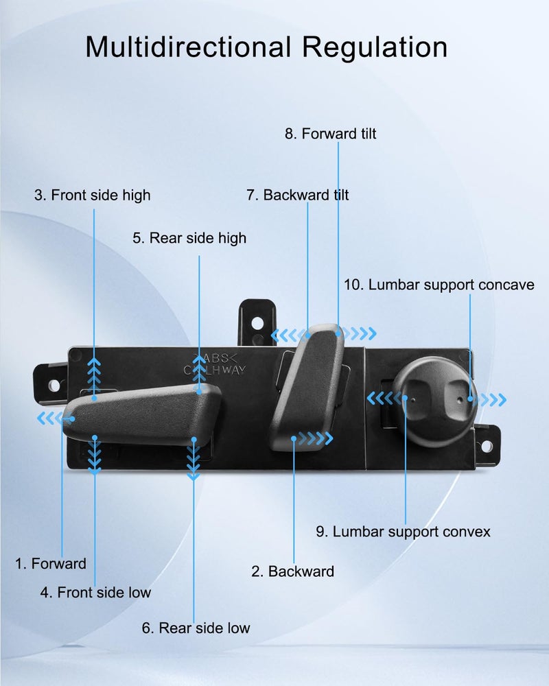TIKSCIENCE Front Left Driver Side Power Seat Control Switch Fit for Hyundai Sonata Tucson 2015-2020 Replace 88193-F8110-TRY, 88193-C2020-TRY - Image 2