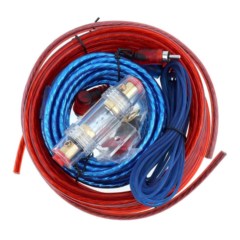 Etopars مجموعة توصيلات مكبر الصوت للسيارات ETOPARS: كابل طاقة RCA، قاطع كهربائي، سلك من نوع 14 Gauge GA AWG، حامل موصلات، مناسب للمركبات الصغيرة. - Image 1