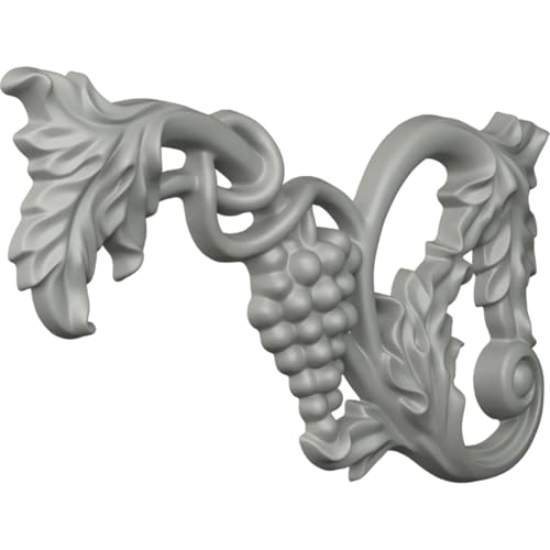 Ekena Millwork 12 5/8"W x 6 3/4"H x 1"P Large Grape and Leaf Onlay, Left - Image 2