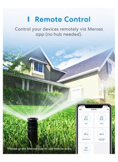 meross Outdoor Smart Plug 13A IP44 WiFi Plug,Compatible with Apple HomeKit Alexa Google Assistant SmartThings,Voice Control 2 Grounded Heavy Duty Outlets  - Image 3