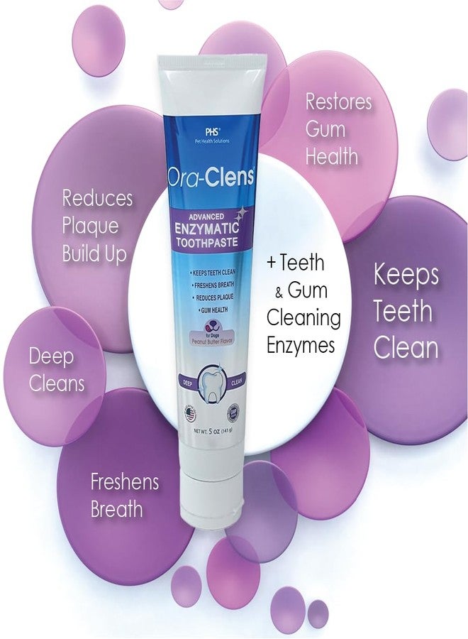 Ora-Clens Advanced Enzymatic Toothpaste – Safe and Natural Dog Oral Care Toothpaste – Freshens Breath, Fights Plaque and Reduces Tatar – Tasty Peanut Butter Flavor – 5 Oz - Image 4
