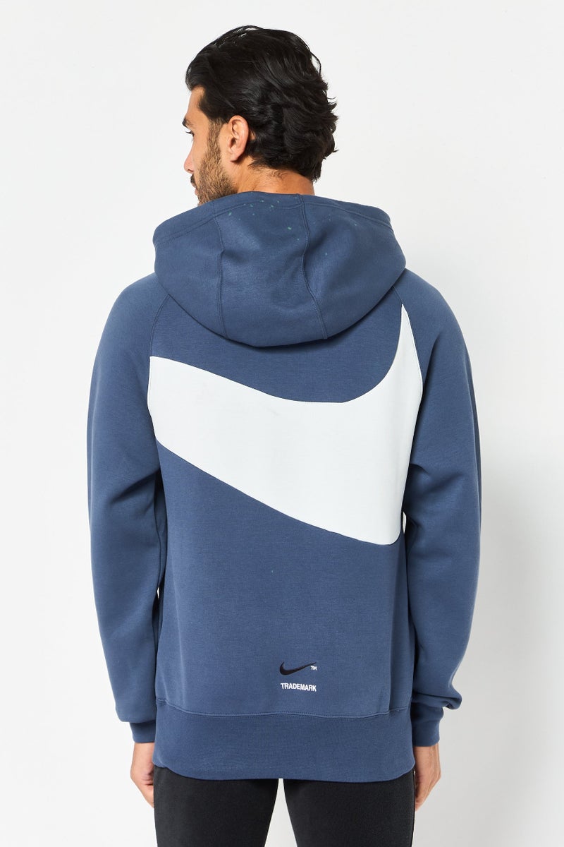 Nike سويت شيرت رياضي للرجال بأكمام طويلة مناسب للخارج، أزرق داكن - Image 4