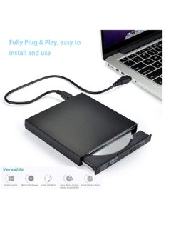 Other Manufacturer External Blue Ray Drive USB 2.0 Ultra Slim CD DVD ROM CD DVD Burner Player writer for All Laptop NotebooDesktop with Windows 7 8 10 XP MAC OS Black  - Image 2