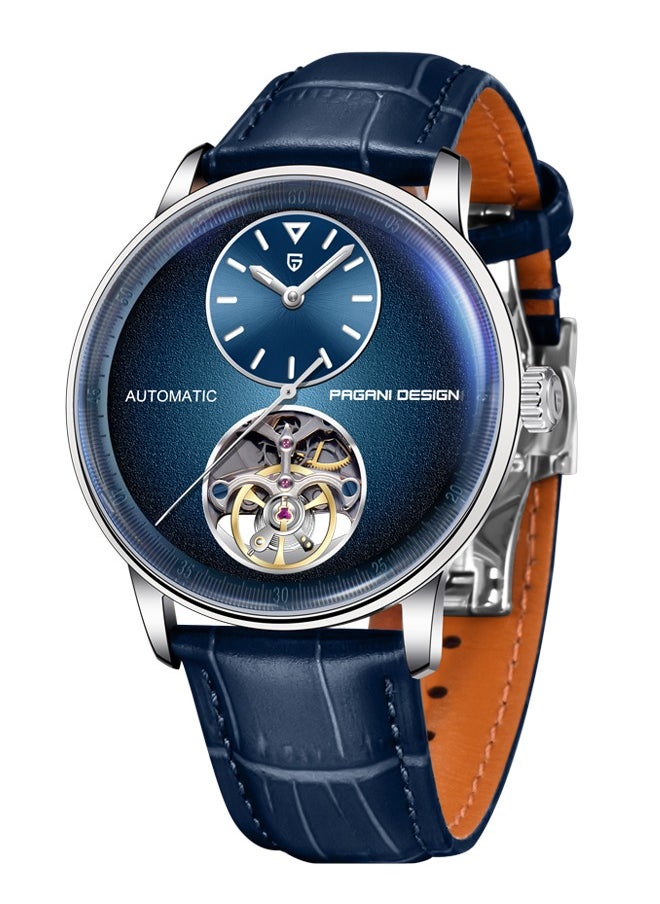 PAGANI DESIGN Automatic Mens Watches with Balance Wheel Mechanical Wrist Watch for Men Waterproof PU Leather Watchband Luxury Self-Winding Stainless Steel Watch  - Image 1
