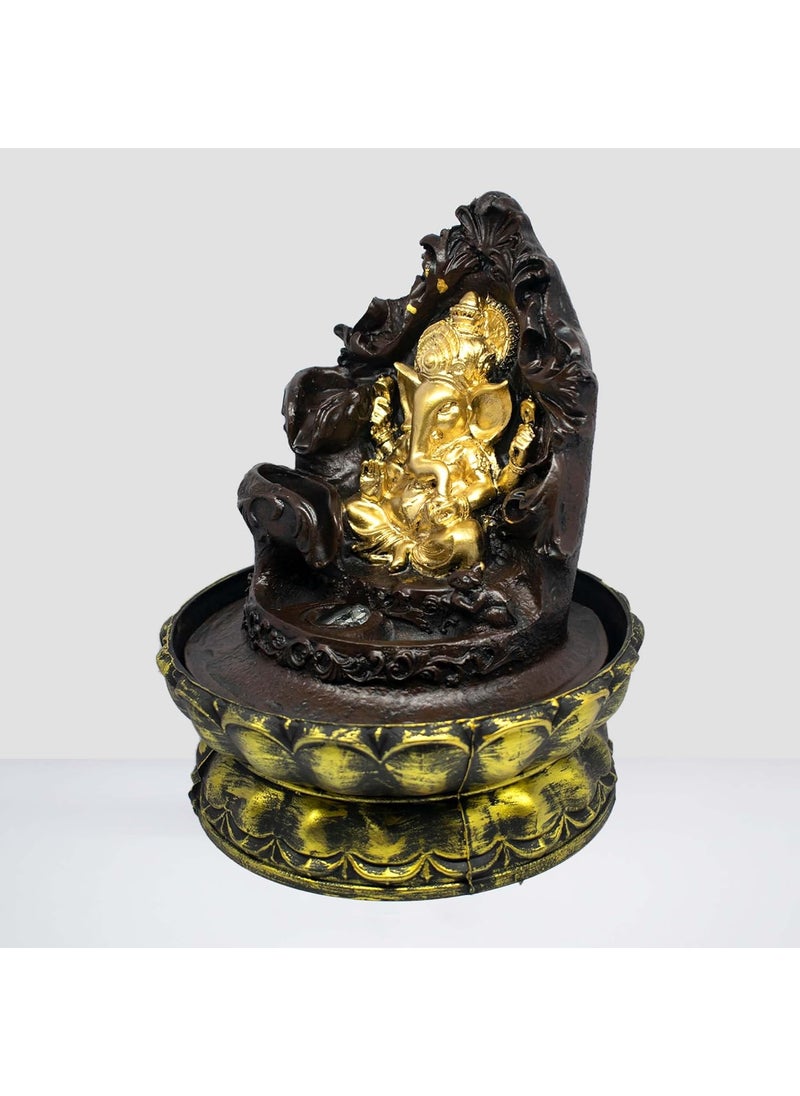 SPLICE SPLICE Polyresin Ganesha Tabletop Water Fountain with LED Lights Home and Office Decor Gift  - Image 4