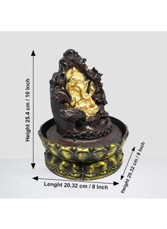 SPLICE SPLICE Polyresin Ganesha Tabletop Water Fountain with LED Lights Home and Office Decor Gift  - Image 2