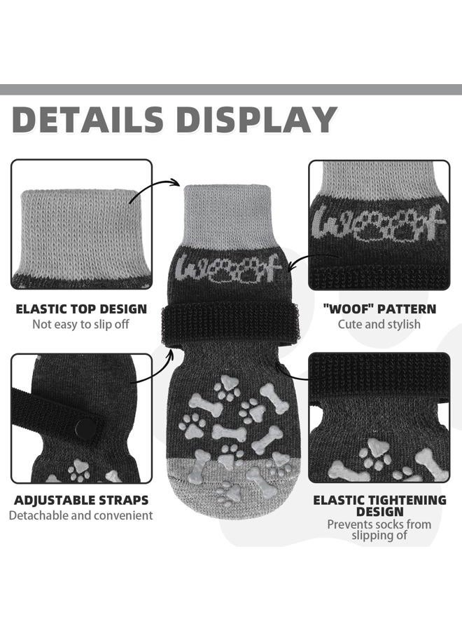 KOOLTAIL Dog Socks Shoes for Hot Pavement to Prevent Licking Paws, Winter Dog Boots&Paw Protector for Hardwood Floors Anti Slip,Traction Control Grip Booties for Small Medium Large Senior Dogs,Black L - Image 3
