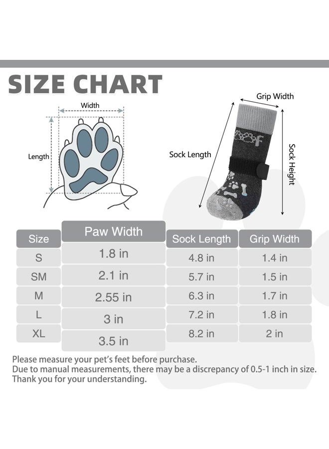 KOOLTAIL Dog Socks Shoes for Hot Pavement to Prevent Licking Paws, Winter Dog Boots&Paw Protector for Hardwood Floors Anti Slip,Traction Control Grip Booties for Small Medium Large Senior Dogs,Black L - Image 2