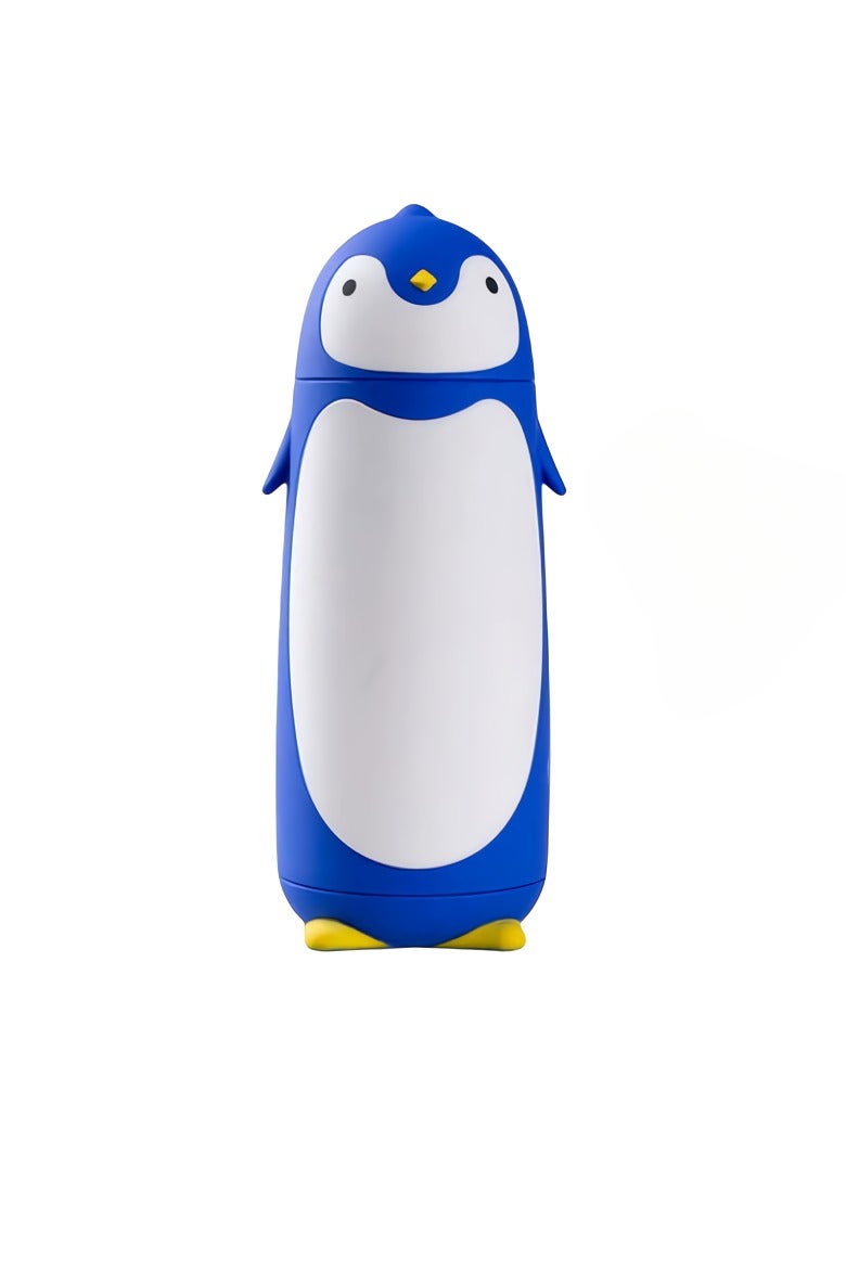 Coffee Flask, Stainless Steel Vacuum Insulated Travel Mug, Compact And Portable Penguin Shape Tumbler, Cartoon Thermos Cup For Coffee Tea Beverages, (1pc, Blue, 280ML) - Image 1