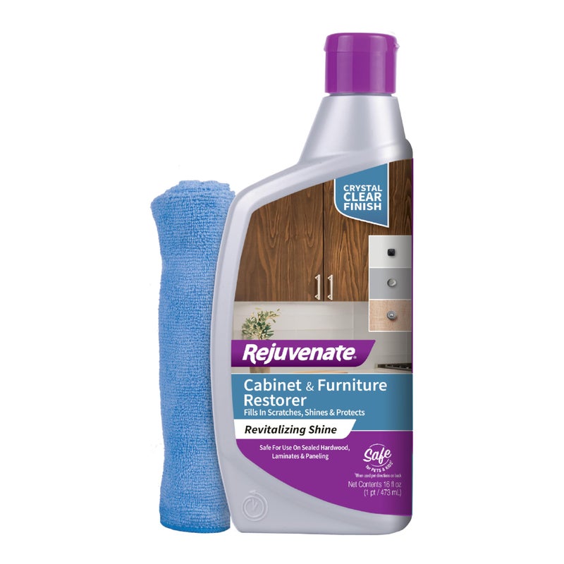 Rejuvenate Cabinet And Furniture Restorer Fills In Scratches, Shines And Protects Indoor Cabinets And Furniture, 16 Ounces - Image 1
