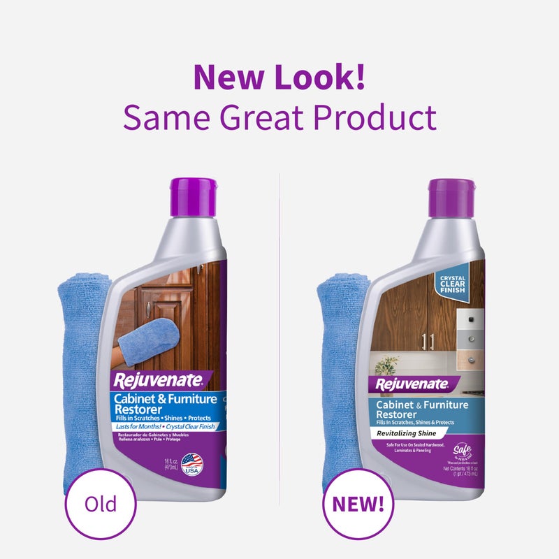Rejuvenate Cabinet And Furniture Restorer Fills In Scratches, Shines And Protects Indoor Cabinets And Furniture, 16 Ounces - Image 2