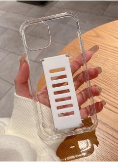 Slim series Protective Cover For The Apple iPhone 11 Pro , Transparent, non-yellowing transparent protective case for the Apple iPhone 11 Pro , and a protector with an innovative wrist strap for carrying and a strong grip tape that helps provide a secure grip on the device, transparent/white