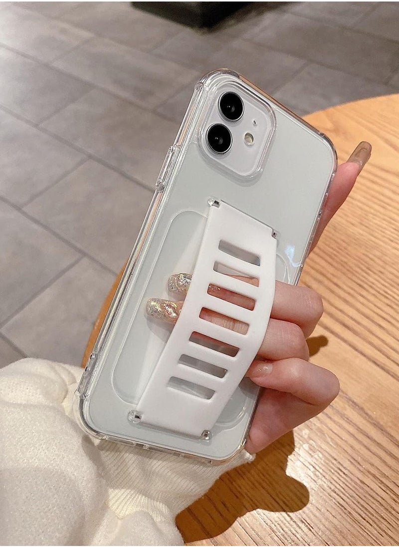 Generic - Slim series Protective Cover For The Apple iPhone 11 Pro , Transparent, non-yellowing transparent protective case for the Apple iPhone 11 Pro , and a protector with an innovative wrist strap for carrying and a strong grip tape that helps provide a secure grip on the device, transparent/white - Image 1