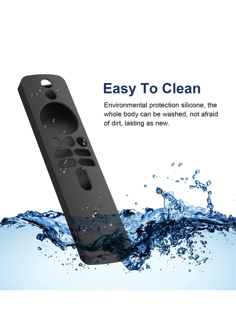 Excefore Silicone Case for XIAOMI MI Box S, Silicone Protective Case for Xiaomi Mi TV Box S (2nd Gen) Remote, 2nd Gen Stick Remote Control Anti Slip Silicone Protective Skin Cover with Lanyard (Black)  - Image 2