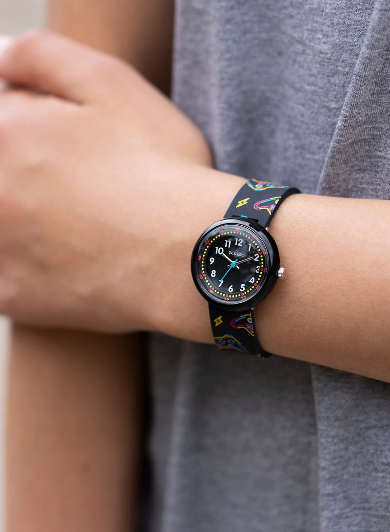 تيكرز ساعة تيكرز ساعة تيكرز سوداء مطبوع عليها حزام اللاعب - Image 3