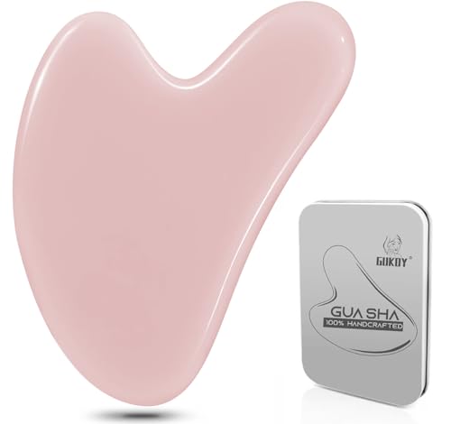 GUKOY Gua Sha Facial Tools GuaSha Massage Tool Guasha Board for SPA Acupuncture Therapy Trigger Point Treatment Gua Sha Scraping Massage Tool Pink - Image 2