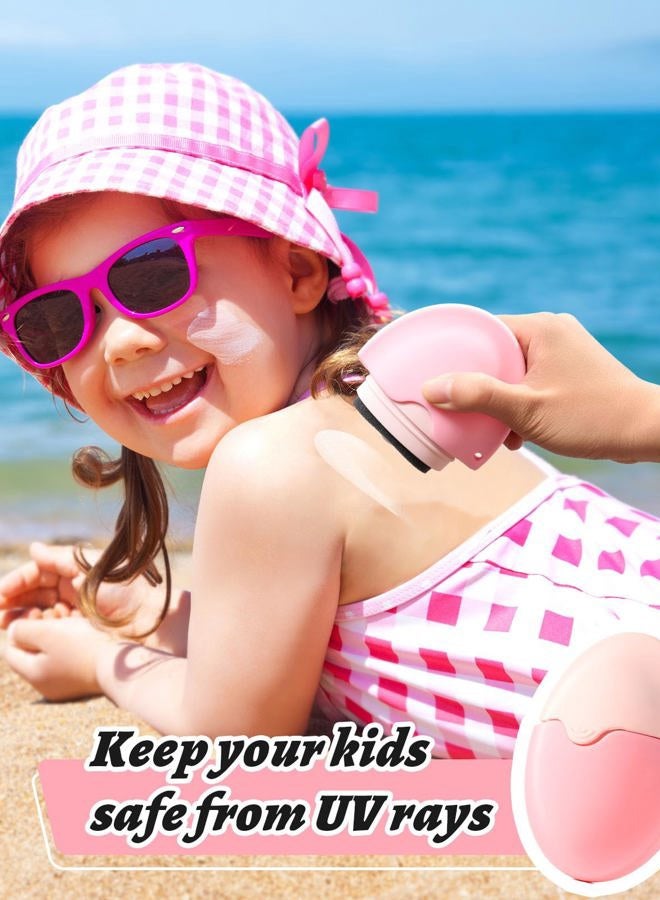 KYHDIYA Sunscreen Applicator - Portable- Roll on Sponge Applicator for Sunscreen, Sunblock Buddy Brush Set with Protective Caps For Kids, Adults & Families - Perfect Size for Travel - Image 4