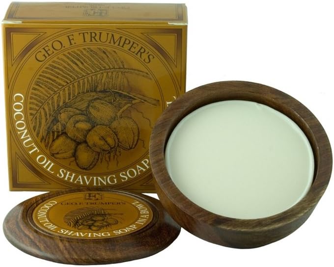 Geo F Trumper Wooden Shave Bowl Coconut SensitiveDry Skin
