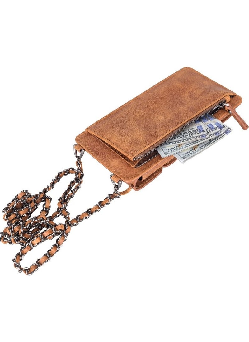 Avjin 6.9 Inch Compatible Leather Case with Wallet Strap Leo1 Leopard