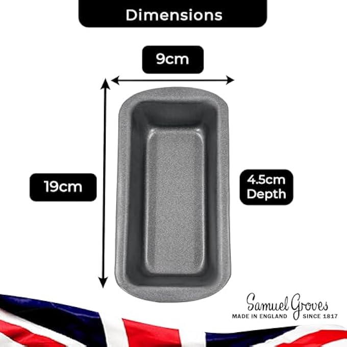 Samuel Groves 2X 1LB رغيف الخبز القصدير سوبيريور مزدوج المغلفة غير لاصقة 450 جرام صنع في إنجلترا بواسطة Chabrias LTD - Image 5