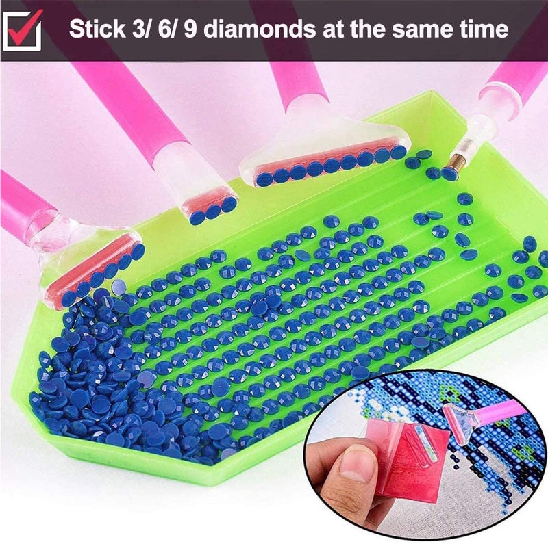 Suptikes 22 Pieces 5D Diamonds Painting Tools and Accessories Kits with Diamond Painting Roller and Diamond Embroidery Box for Adults or Kids - Image 4