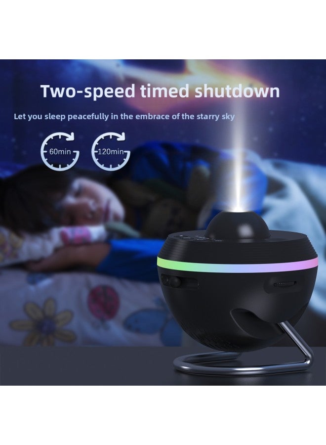 Star Light High Definition Galaxy Projection Lamp 13 Film Pattern Dynamic Meteor Focusing Lamp Bedroom Star Top-Power Supply:Ordinary Style-Light Color:White