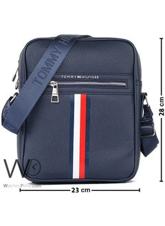 Tommy Hilfiger Plus Navy Blue Leather Tommy Hilfiger Crossbody Messenger Shoulder Bag For Men  - Image 3