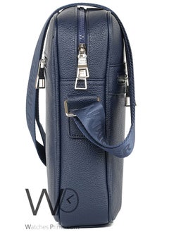 Tommy Hilfiger Plus Navy Blue Leather Tommy Hilfiger Crossbody Messenger Shoulder Bag For Men  - Image 5