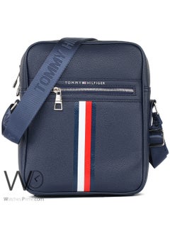 Tommy Hilfiger Plus Navy Blue Leather Tommy Hilfiger Crossbody Messenger Shoulder Bag For Men  - Image 1
