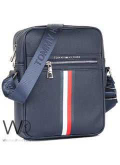 Tommy Hilfiger Plus Navy Blue Leather Tommy Hilfiger Crossbody Messenger Shoulder Bag For Men  - Image 2