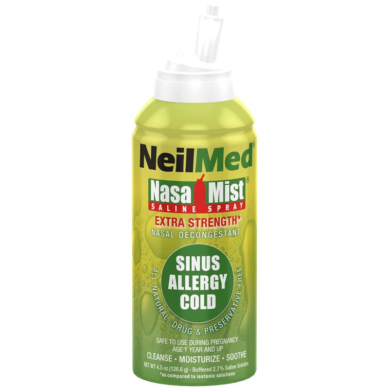 NeilMed بخاخ نيل ميد نازا ميسيت هايبرتونك قوي ملحي، أخضر 4.5 أونصة سائلة (عبوة من 1) - Image 1