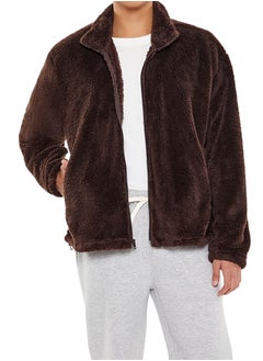 FOREVER 21 Faux Shearling Zip-Up Shacket  - Image 1