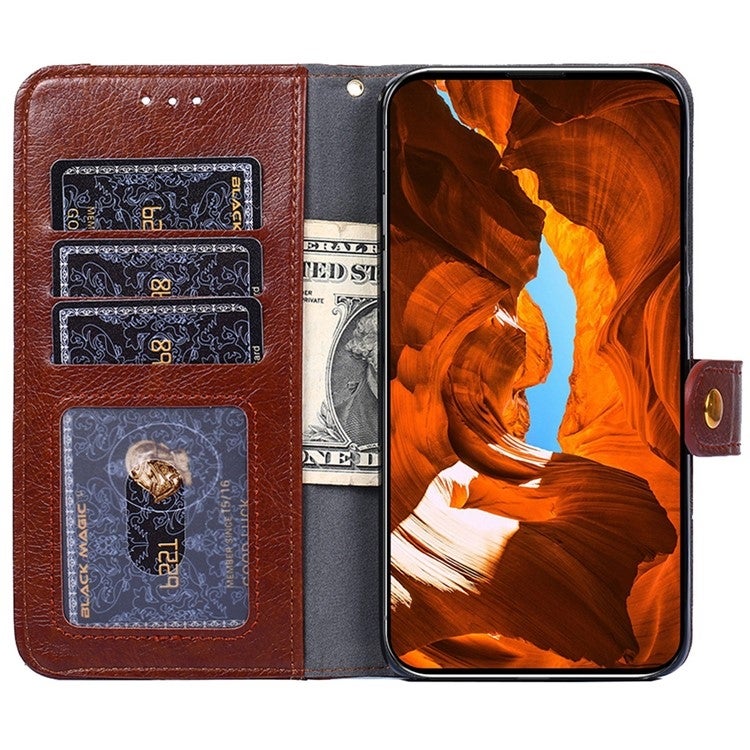 HuHa Case Cover For vivo Y38 5G / T3x Global Zipper Bag Leather Phone Case(Brown) - Image 2