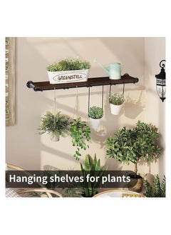 Arabest Clothes Rack Wall Mounted, Heavy Duty Iron Garment Bar with 3 S-Shaped Hooks, Industrial Pipe Garment Rack Detachable Adjustable  - Image 3