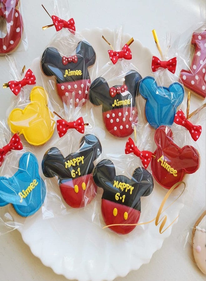 Q-BAKER 8 Pieces Mickey Mouse Cookie Cutters,Stainless Steel Cutters Mickey Minnie Mouse Shaped Biscuit Molds for Themed Birthday Baby Shower Holiday Parties - Image 5