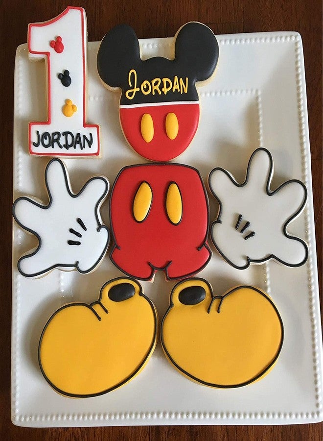 Q-BAKER 8 Pieces Mickey Mouse Cookie Cutters,Stainless Steel Cutters Mickey Minnie Mouse Shaped Biscuit Molds for Themed Birthday Baby Shower Holiday Parties - Image 3
