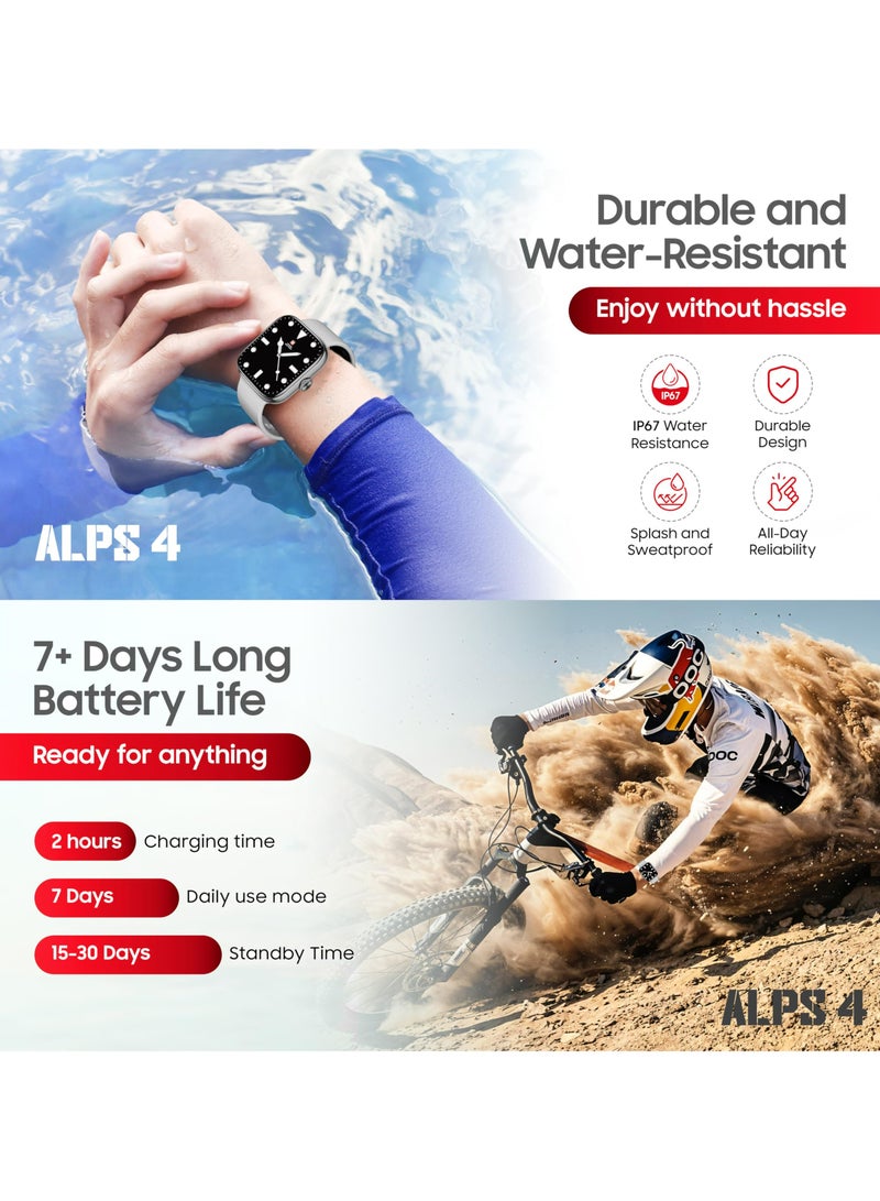 SWISS MILITARY Swiss Military ALPS4 – Advanced Smartwatch with AMOLED Screen, Call Function, Fitness Tracker, Wireless Charging & 7-Day Battery - Gray  - Image 5
