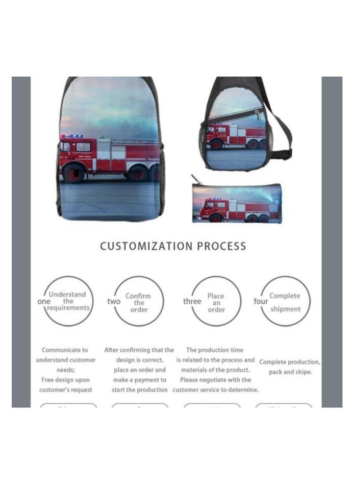 Universal cartoon new three-piece schoolbag - 1292