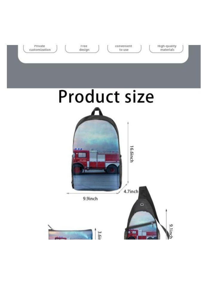 Universal cartoon new three-piece schoolbag - 1292