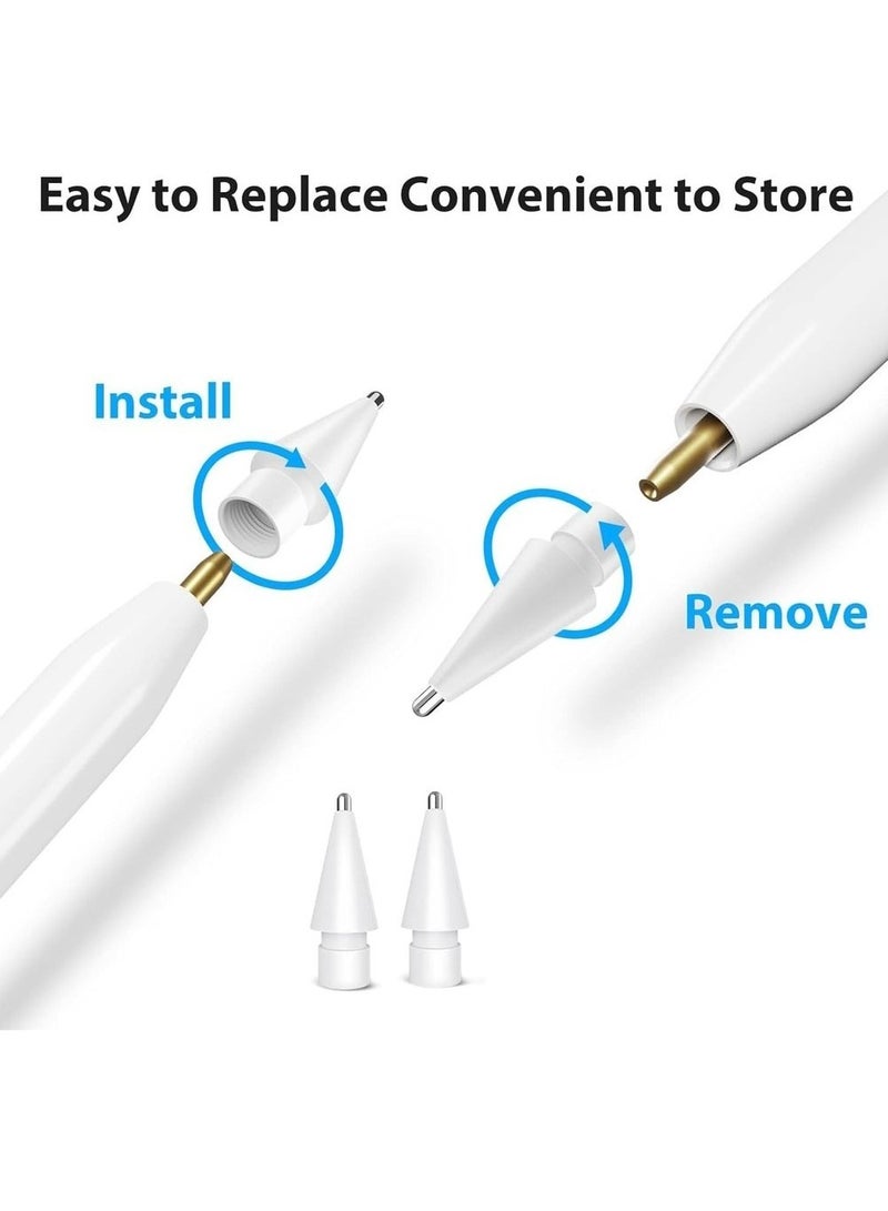 2 Pack Replacement Tips For Apple Pencil 1st/2nd Gen Upgraded Fine Point Apple Pencil Tips No Wear Out Precise Control Pen Like Nibs For IPad Pro/Air/Mini Pencil - Image 5