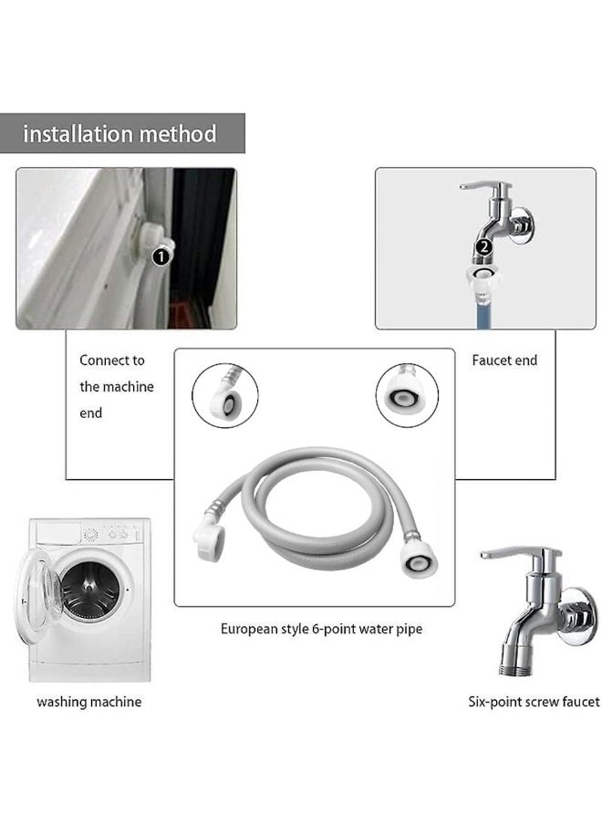 Biella Universal Washing Machine Dishwasher Straight End Inlet Pipe And Teflon Tape. (150Cm)  - Image 5