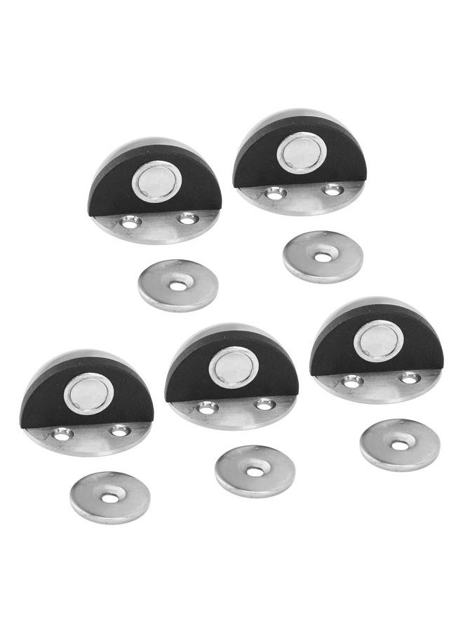 Thoraya 5 Sets Door Stopper Stainless Steel Rubber Door Stop Holder Catch for Bedroom Bathroom  - Image 4