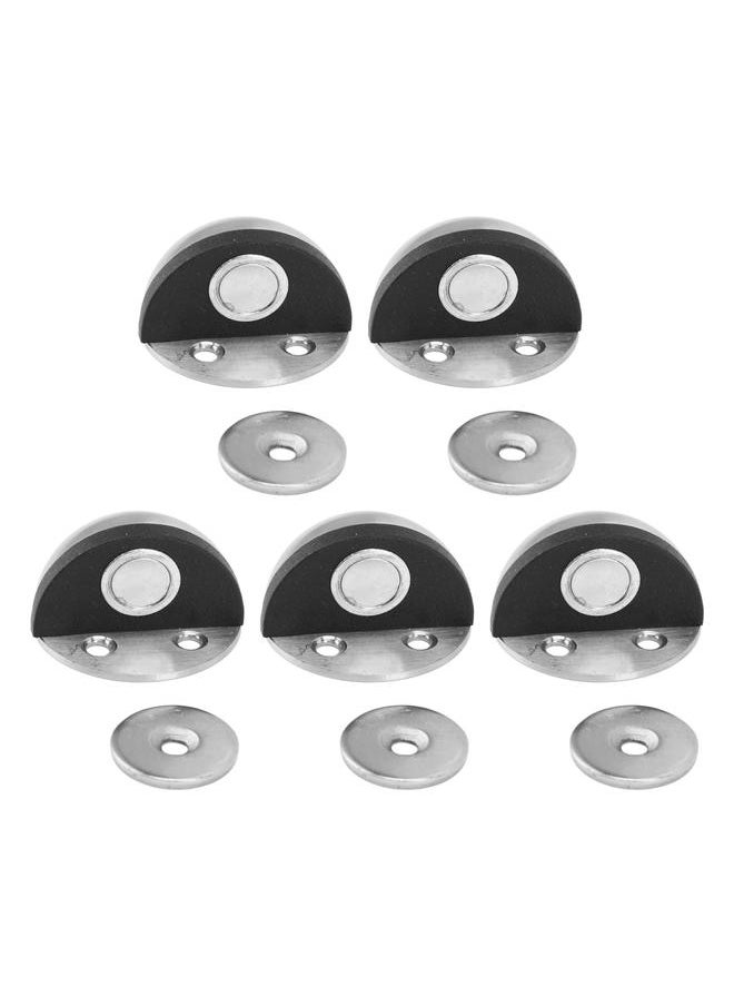 Thoraya 5 Sets Door Stopper Stainless Steel Rubber Door Stop Holder Catch for Bedroom Bathroom  - Image 3