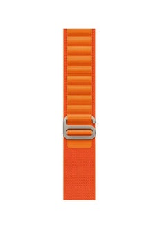 Generic Alpine Loop strap for Apple watch band Ultra 49mm nylon bracelet Sport Strap with Metal Steel G‑Hook For iWatch series 7 6 5 4 8 Se Orange  - Image 3