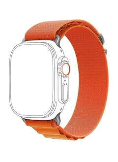 Generic Alpine Loop strap for Apple watch band Ultra 49mm nylon bracelet Sport Strap with Metal Steel G‑Hook For iWatch series 7 6 5 4 8 Se Orange  - Image 2