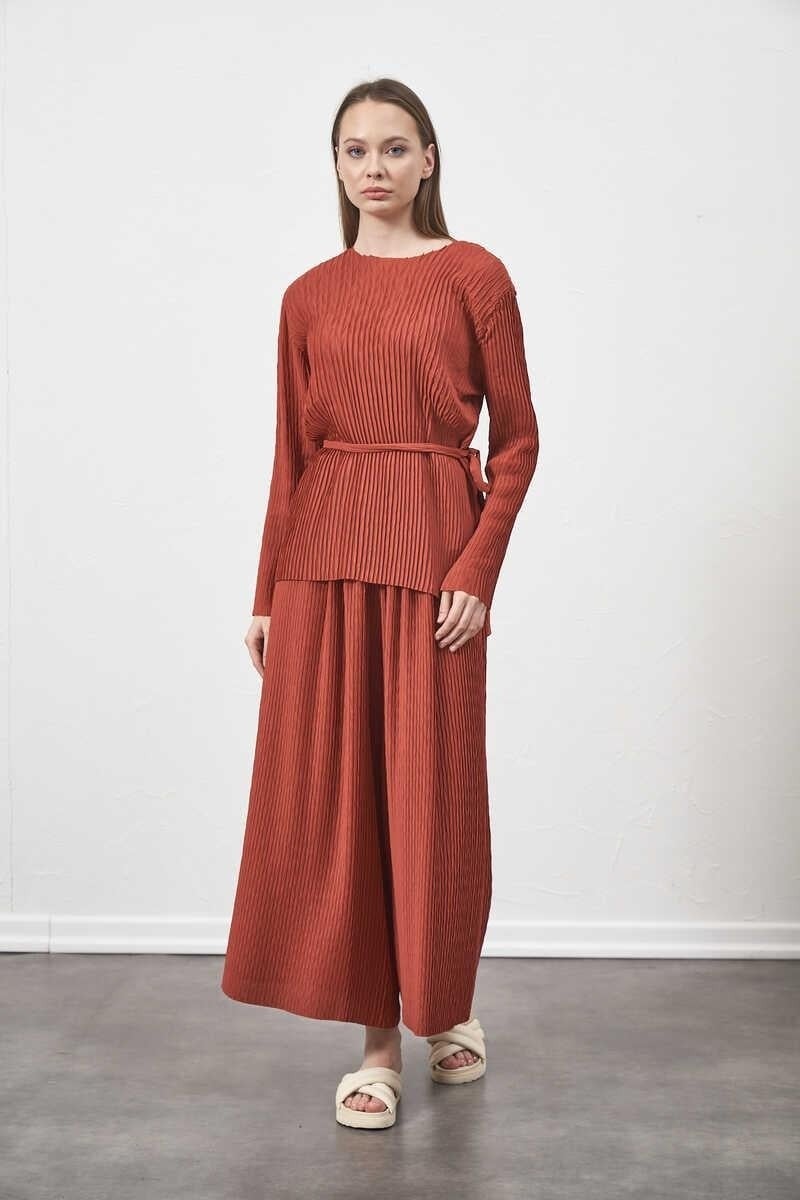 Mevra Pleated Trousers Dusty Rose  - Image 1