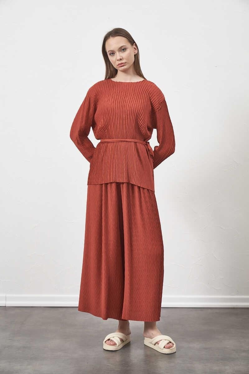 Mevra Pleated Trousers Dusty Rose  - Image 2