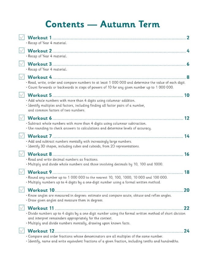 KS2 Maths 10-Minute Weekly Workouts - Year 5  - Image 4