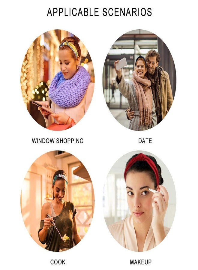 EPARTY مجموعة من 6 ربطات شعر معقودة للنساء، ربطات شعر على شكل عمامة للنساء، ربطات شعر دائرية، ربطات شعر عصرية لطيفة، إكسسوارات شعر للنساء والفتيات - Image 4
